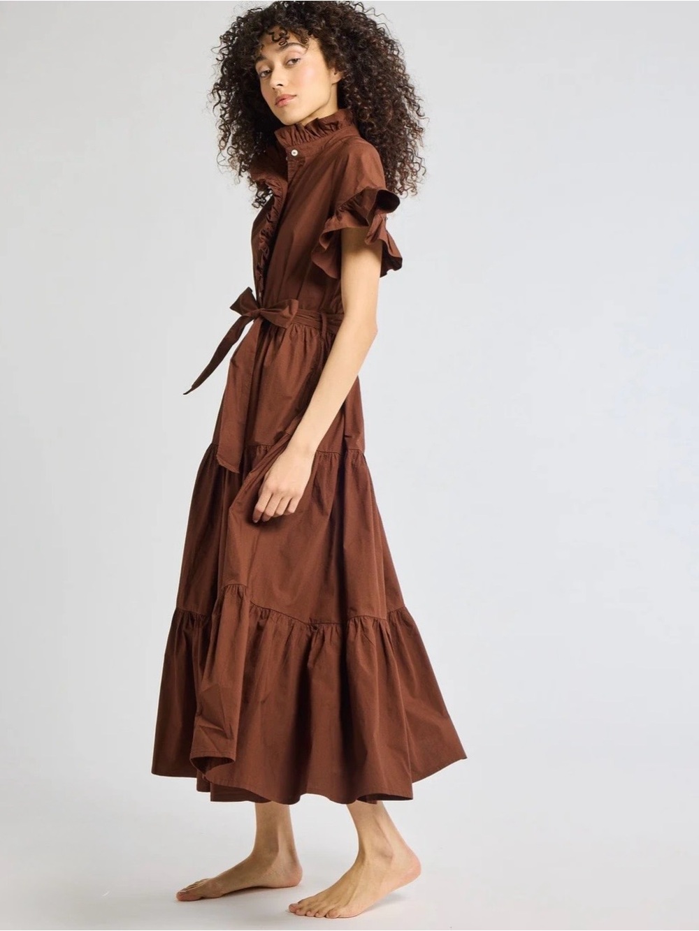 Mille Victoria dress in chocolate - Picture 3 of 13